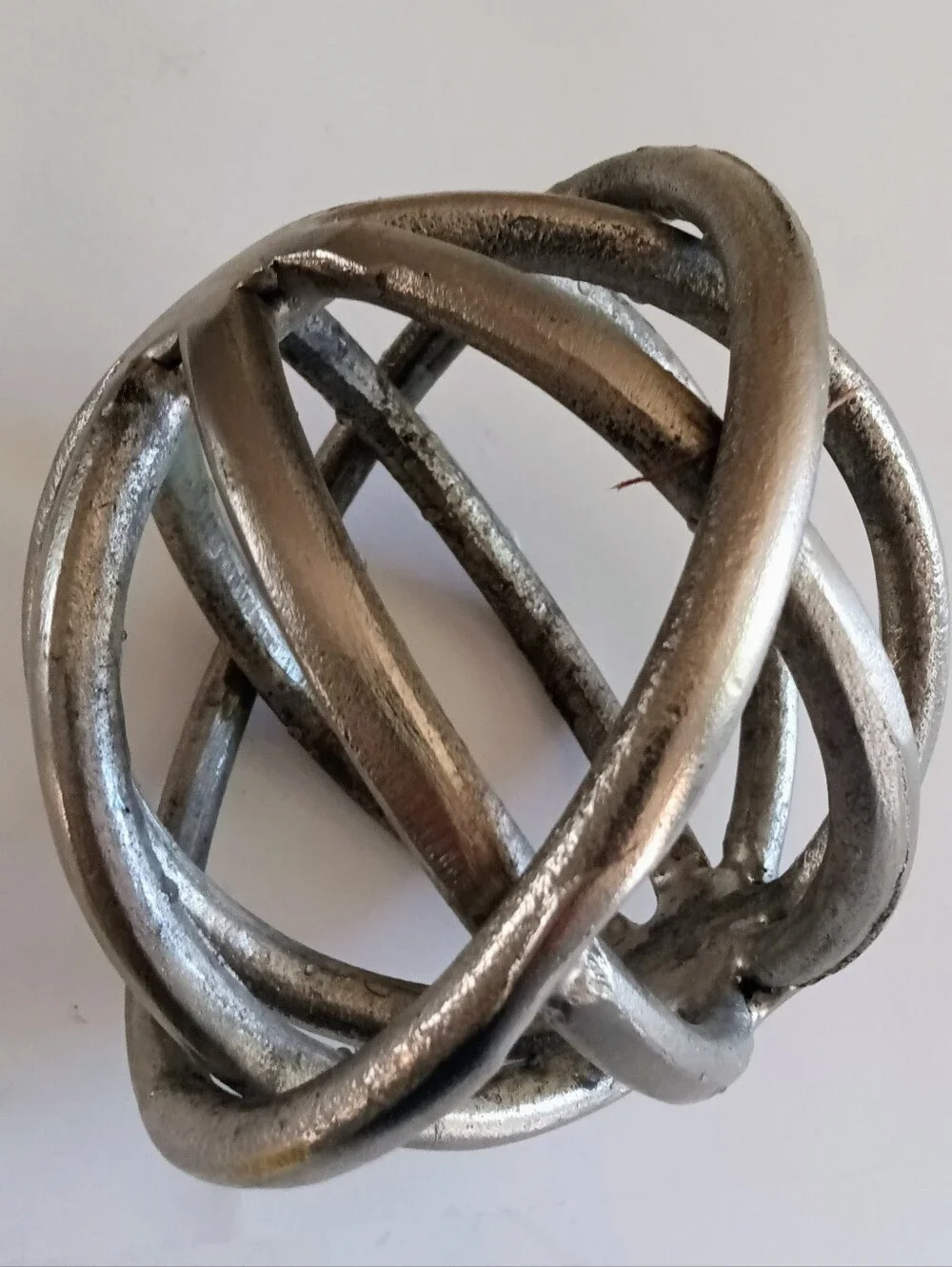 Z Gallerie Metal Decorative Orb Sculpture - Silver